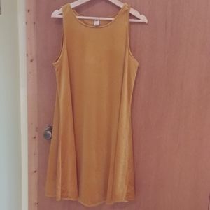 Mustard Yellow velvet swing dress